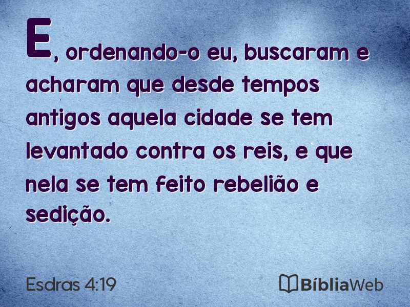 Esdras 4:19 em imagem para compartilhar