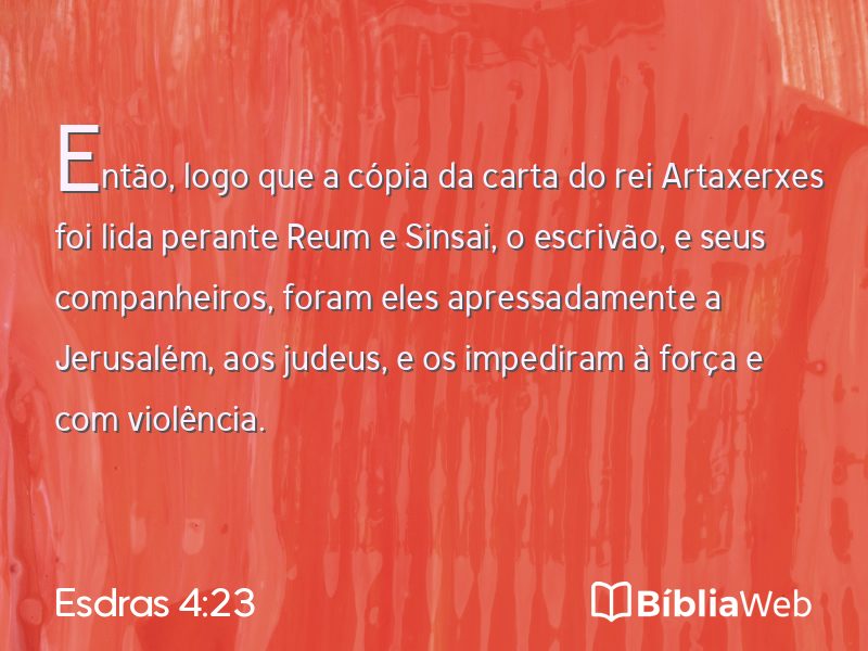 Esdras 4:23 em imagem para compartilhar