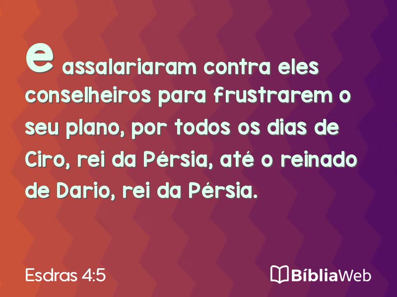 Esdras 4:5 em imagem para compartilhar