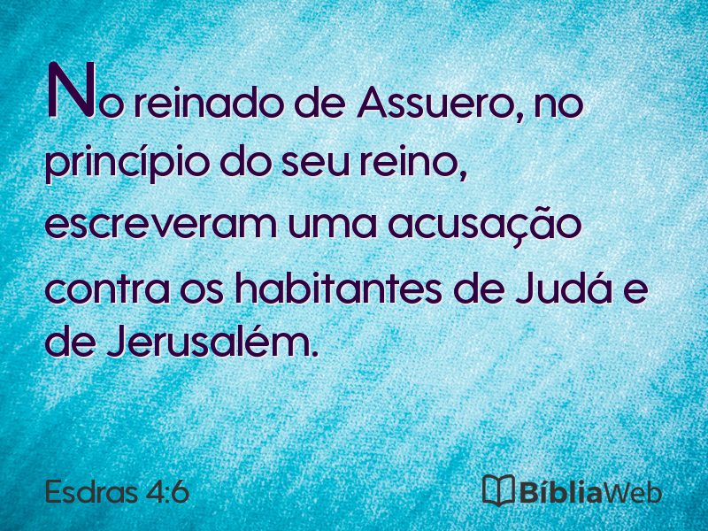 Esdras 4:6 em imagem para compartilhar