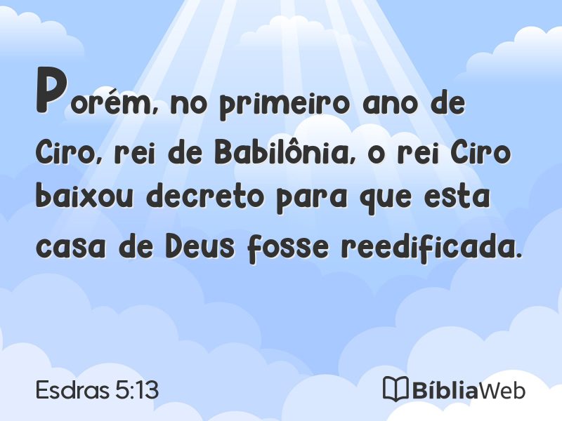 Esdras 5:13 em imagem para compartilhar