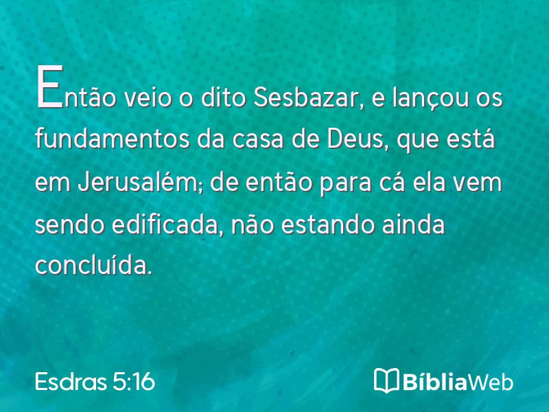 Esdras 5:16 em imagem para compartilhar