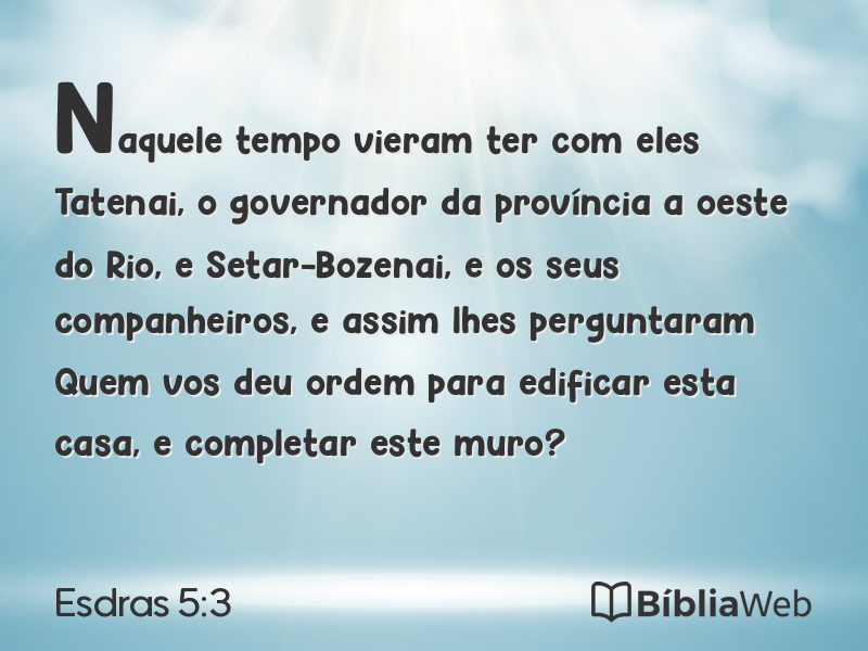 Esdras 5:3 em imagem para compartilhar