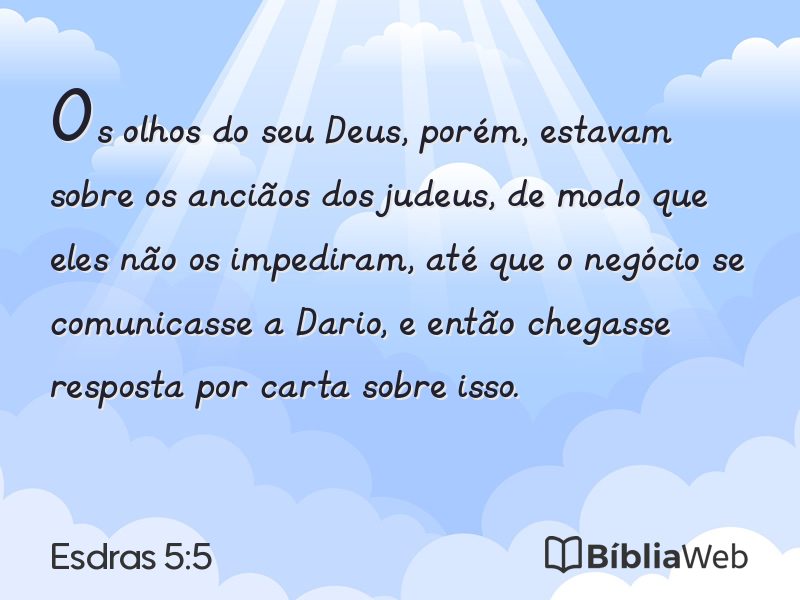 Esdras 5:5 em imagem para compartilhar