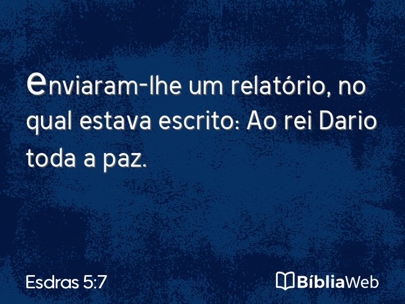 Esdras 5:7 em imagem para compartilhar