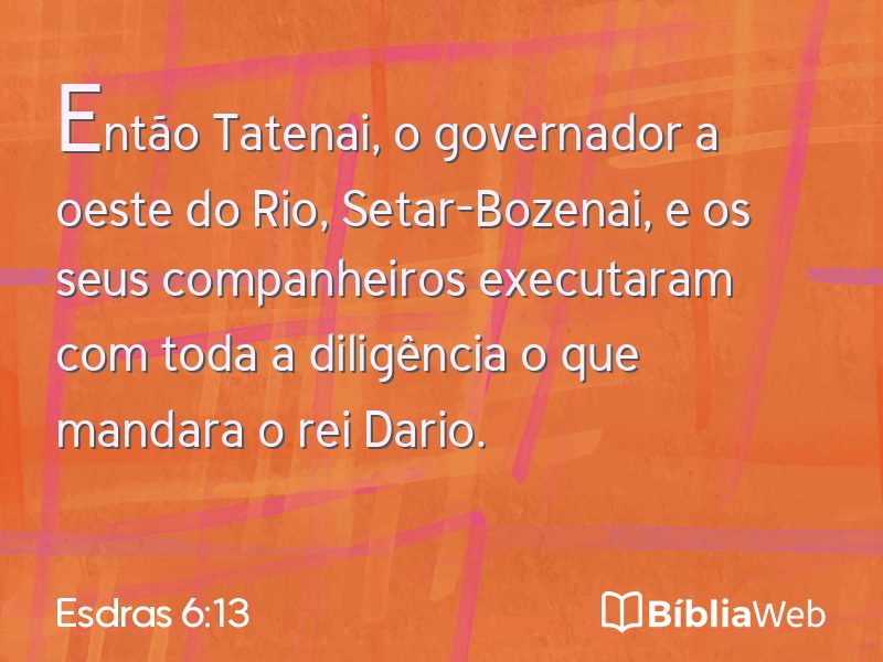 Esdras 6:13 em imagem para compartilhar