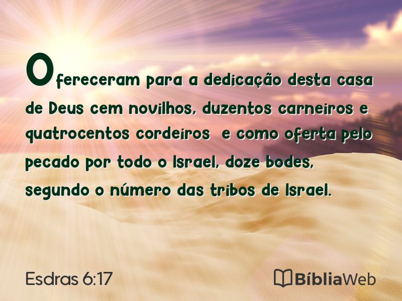 Esdras 6:17 em imagem para compartilhar