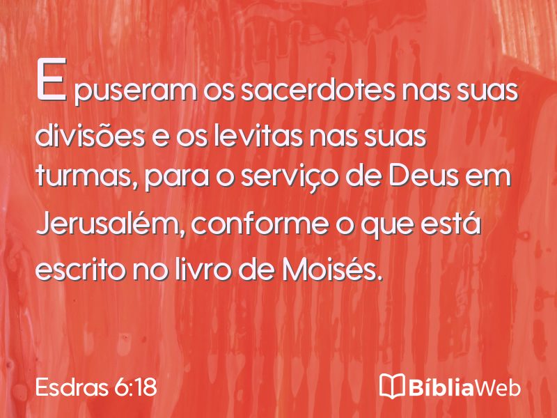 Esdras 6:18 em imagem para compartilhar