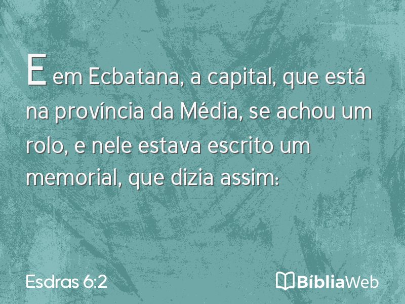 Esdras 6:2 em imagem para compartilhar