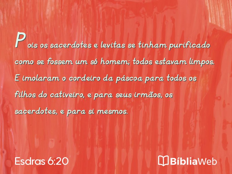 Esdras 6:20 em imagem para compartilhar