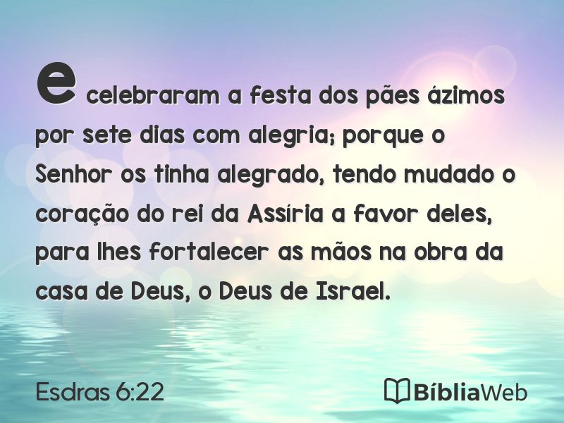 Esdras 6:22 em imagem para compartilhar