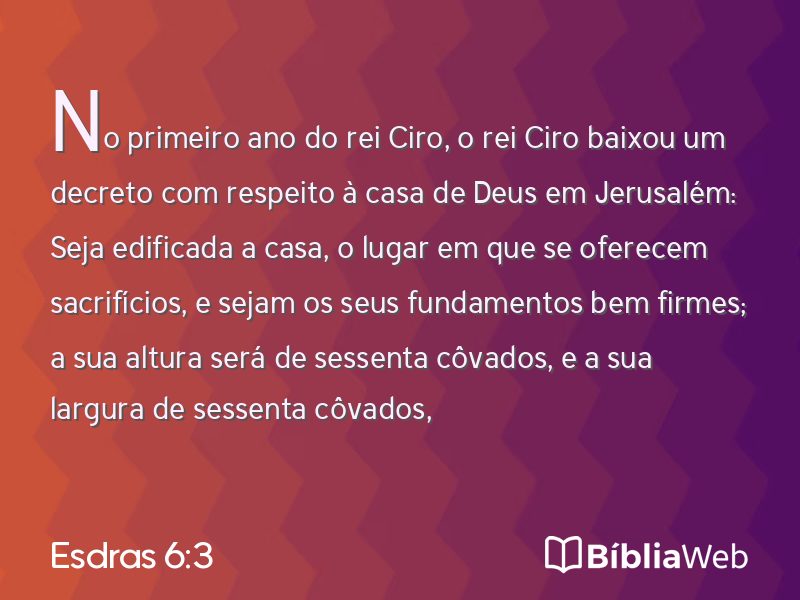 Esdras 6:3 em imagem para compartilhar