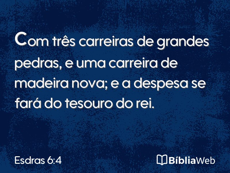 Esdras 6:4 em imagem para compartilhar
