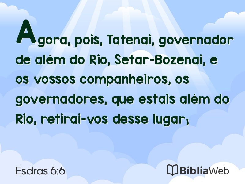 Esdras 6:6 em imagem para compartilhar