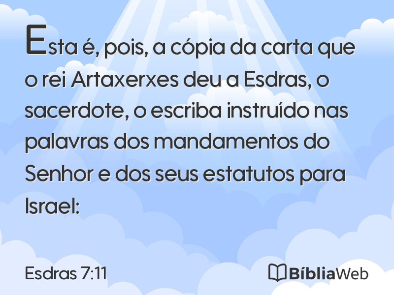 Esdras 7:11 em imagem para compartilhar