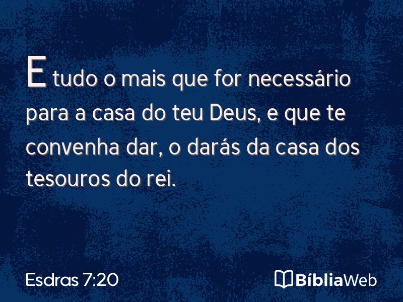 Esdras 7:20 em imagem para compartilhar