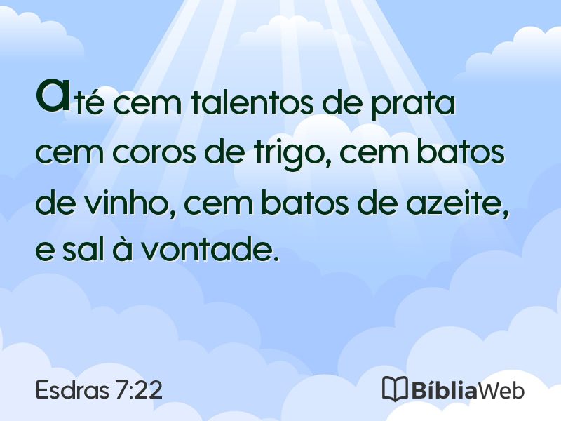 Esdras 7:22 em imagem para compartilhar