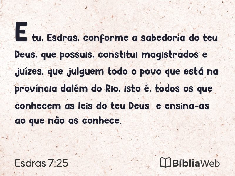 Esdras 7:25 em imagem para compartilhar