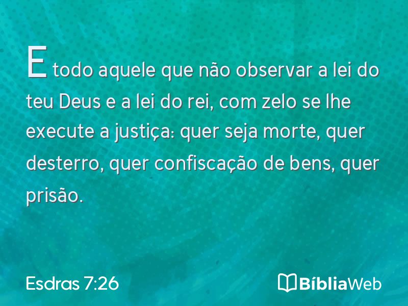 Esdras 7:26 em imagem para compartilhar