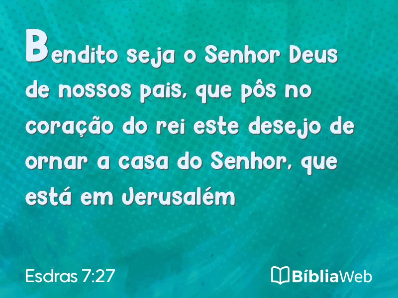 Esdras 7:27 em imagem para compartilhar
