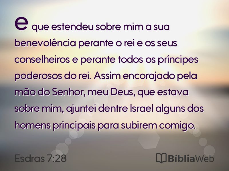 Esdras 7:28 em imagem para compartilhar