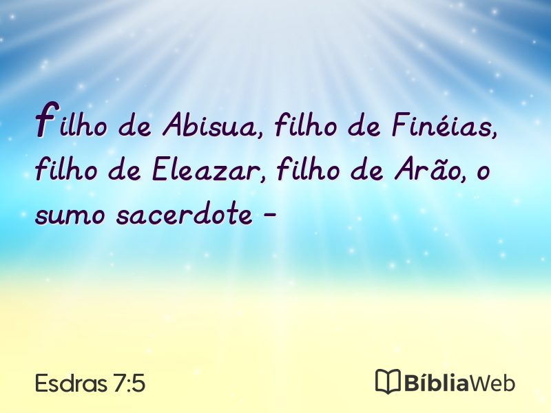 Esdras 7:5 em imagem para compartilhar