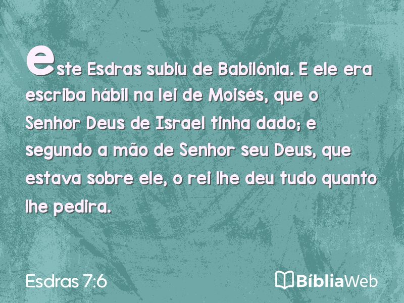 Esdras 7:6 em imagem para compartilhar