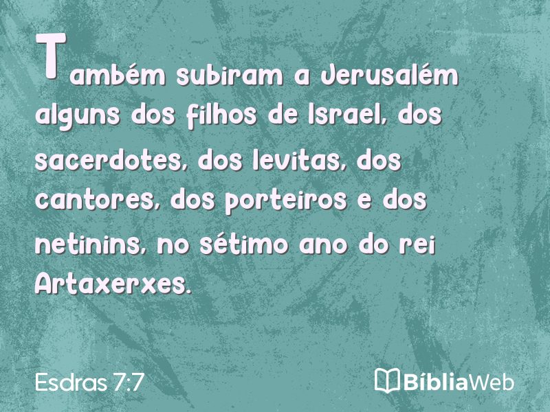Esdras 7:7 em imagem para compartilhar