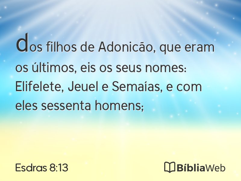 Esdras 8:13 em imagem para compartilhar