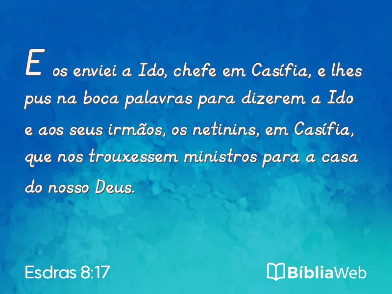 Esdras 8:17 em imagem para compartilhar