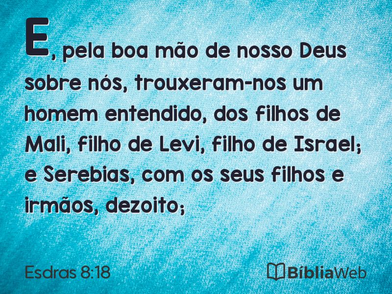 Esdras 8:18 em imagem para compartilhar