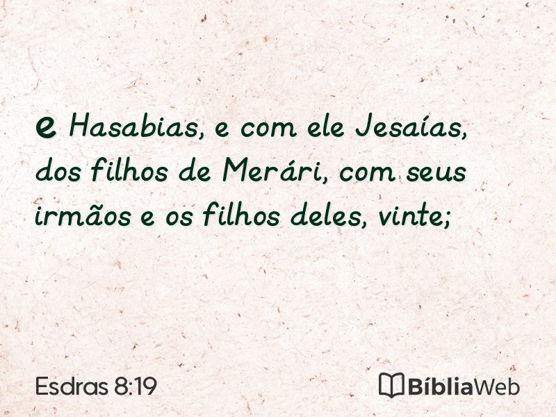 Esdras 8:19 em imagem para compartilhar