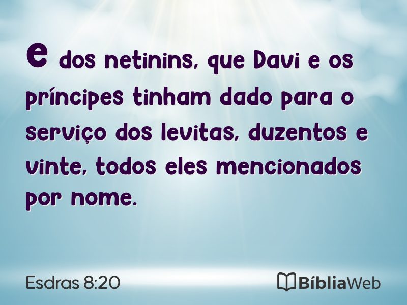 Esdras 8:20 em imagem para compartilhar