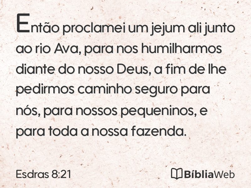 Esdras 8:21 em imagem para compartilhar