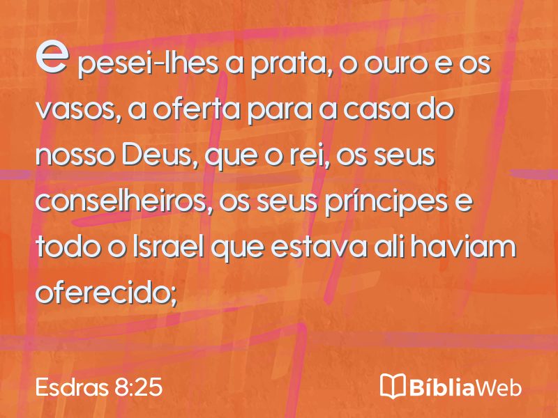 Esdras 8:25 em imagem para compartilhar