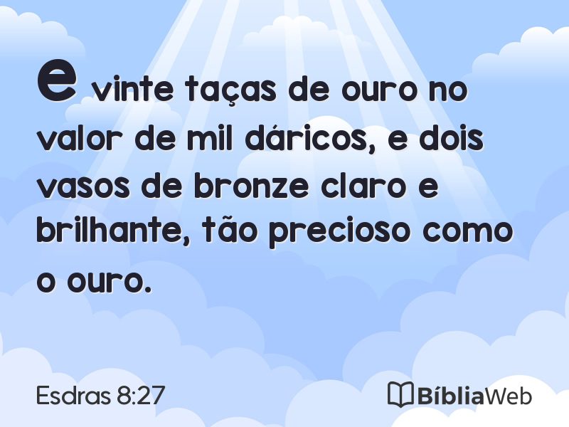 Esdras 8:27 em imagem para compartilhar