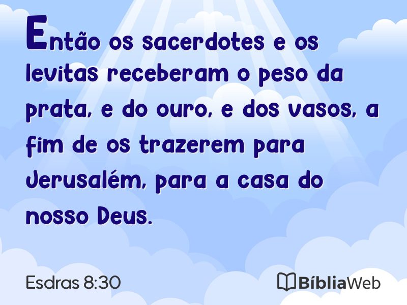 Esdras 8:30 em imagem para compartilhar