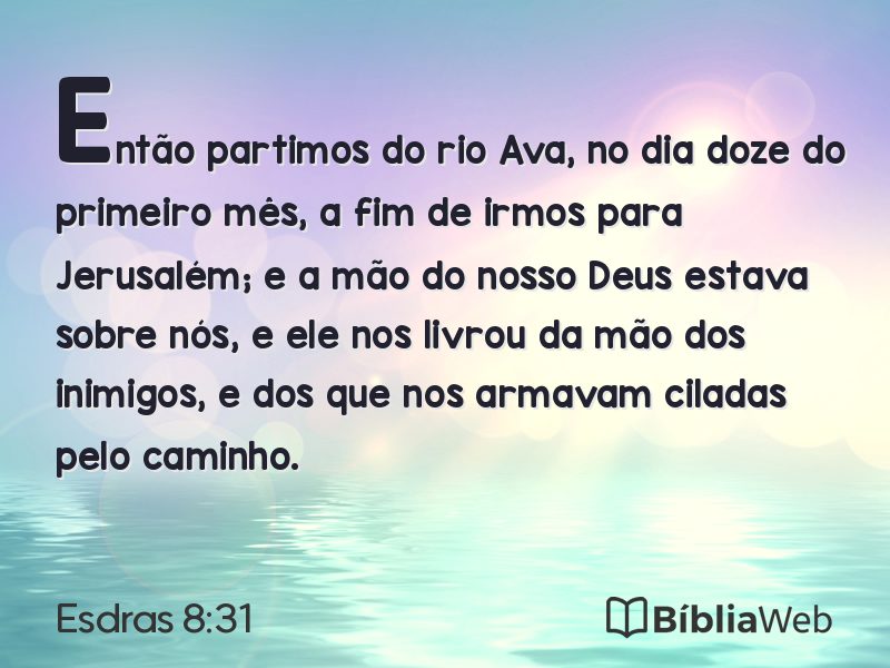 Esdras 8:31 em imagem para compartilhar