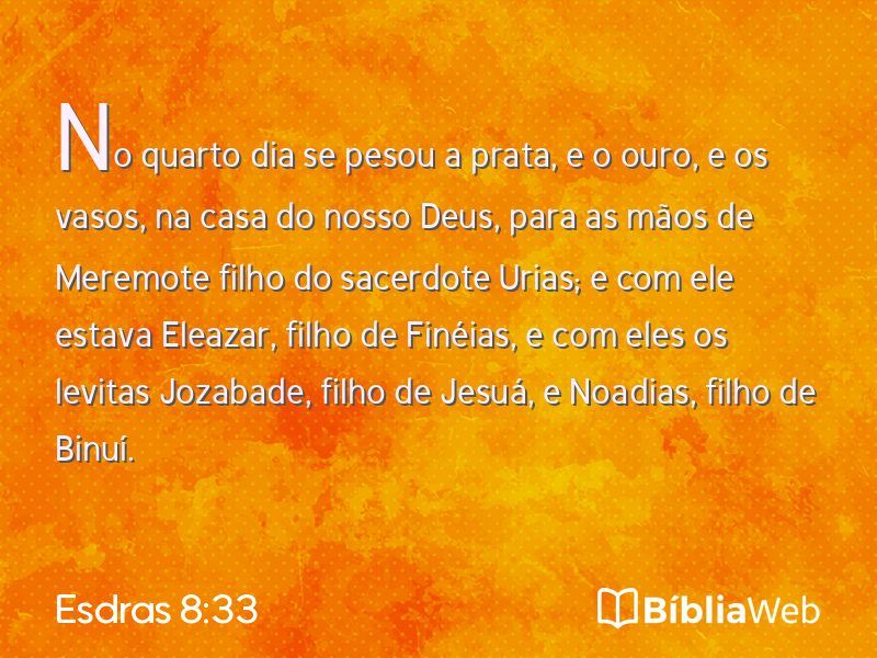 Esdras 8:33 em imagem para compartilhar