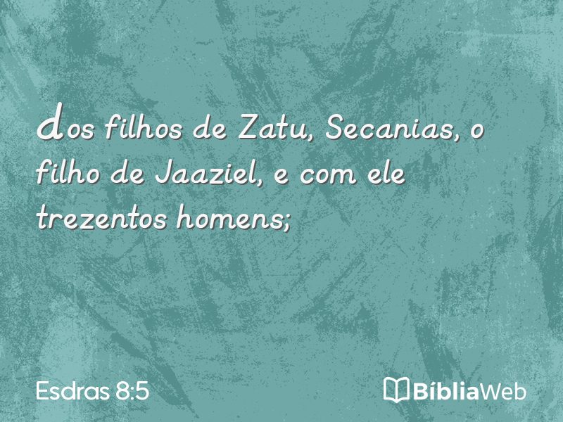 Esdras 8:5 em imagem para compartilhar