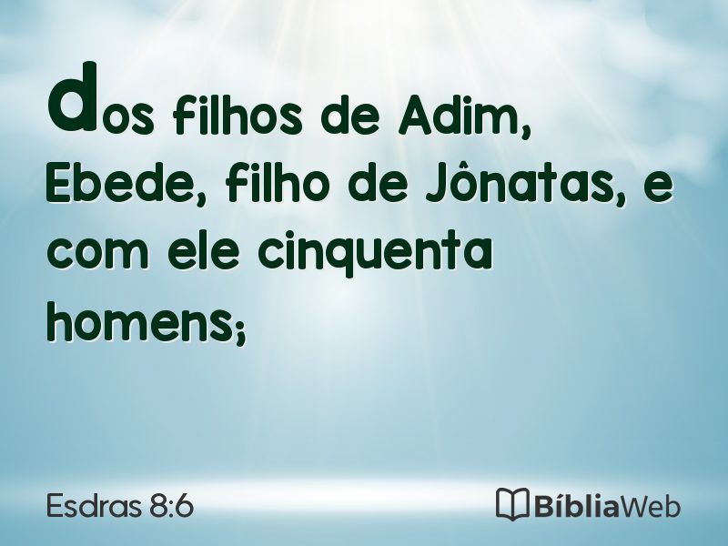 Esdras 8:6 em imagem para compartilhar