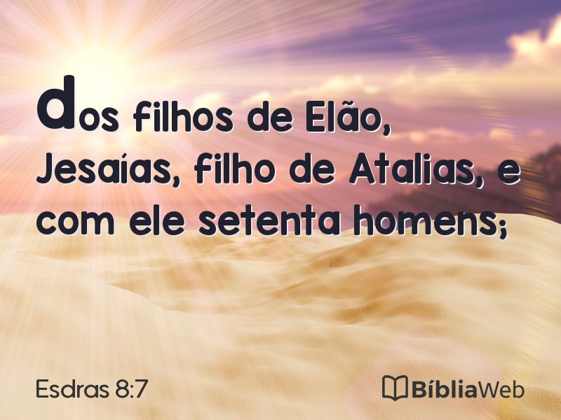 Esdras 8:7 em imagem para compartilhar