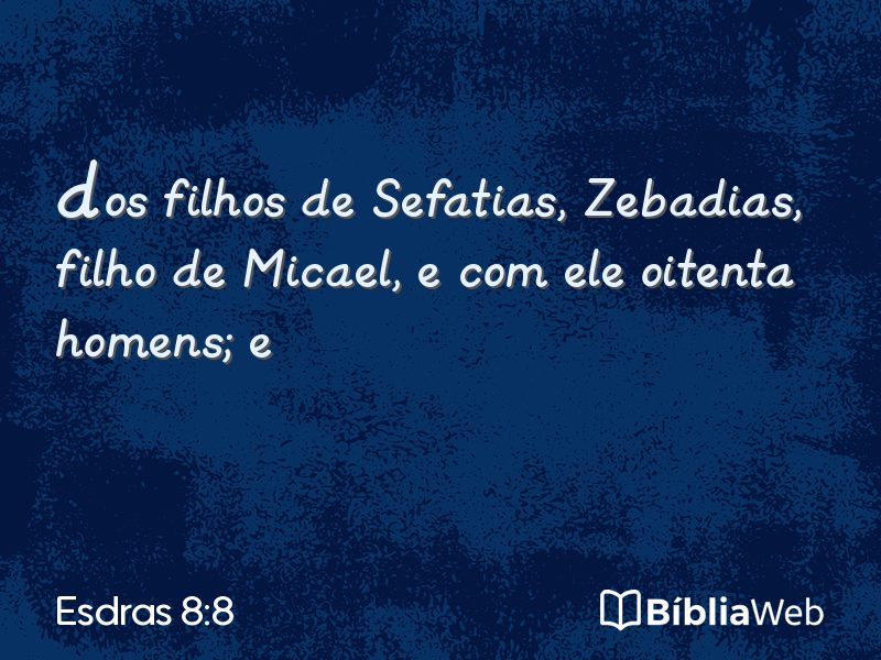 Esdras 8:8 em imagem para compartilhar
