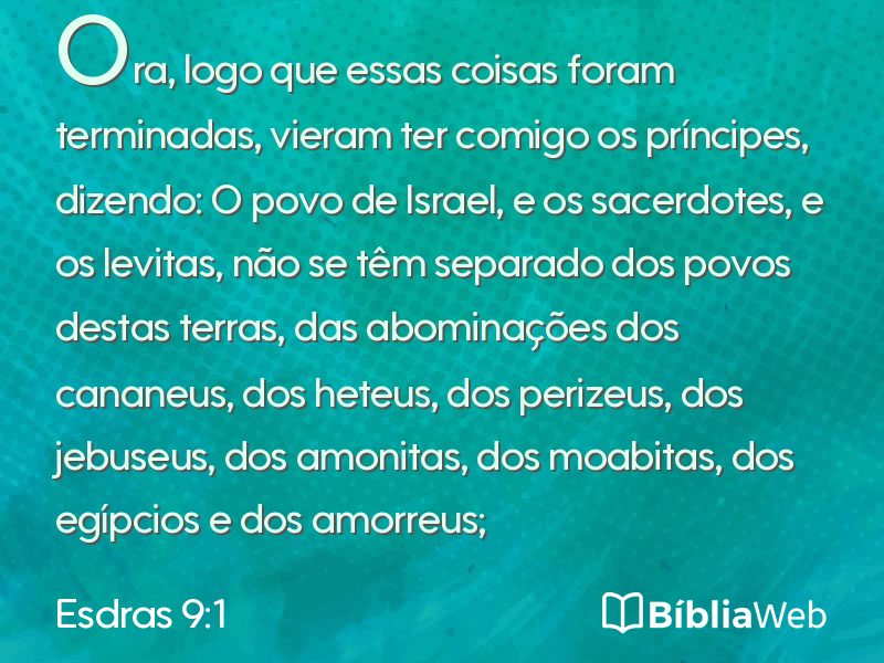 Esdras 9:1 em imagem para compartilhar