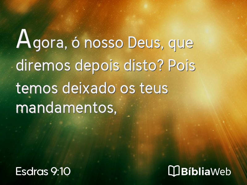 Esdras 9:10 em imagem para compartilhar