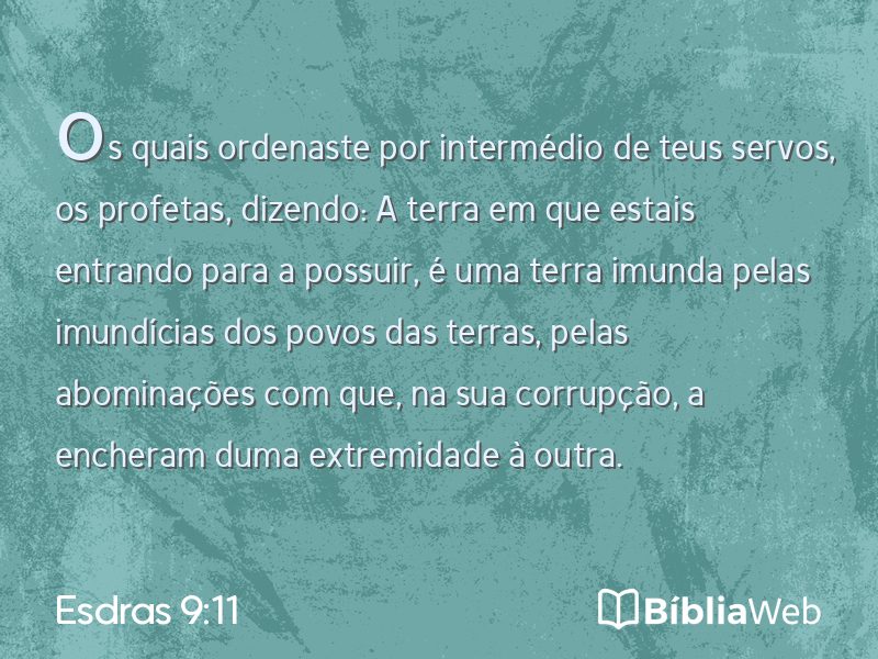 Esdras 9:11 em imagem para compartilhar