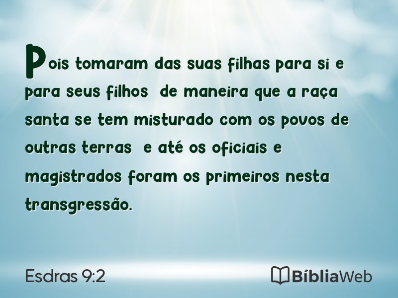 Esdras 9:2 em imagem para compartilhar