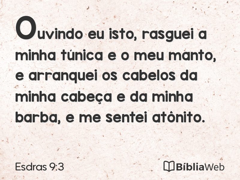 Esdras 9:3 em imagem para compartilhar
