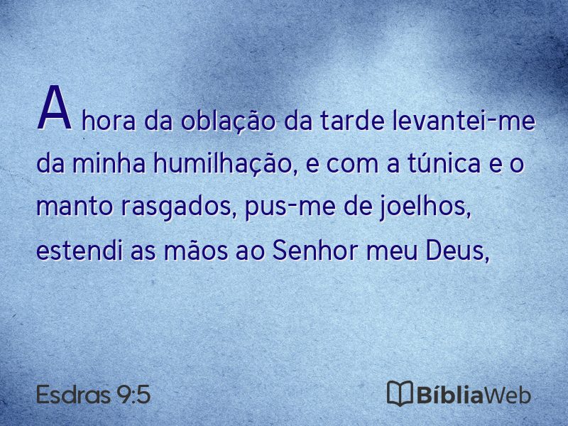 Esdras 9:5 em imagem para compartilhar