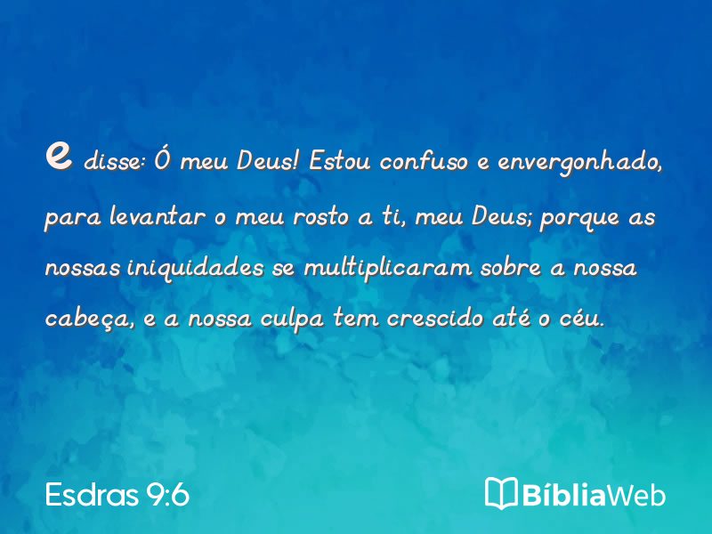Esdras 9:6 em imagem para compartilhar